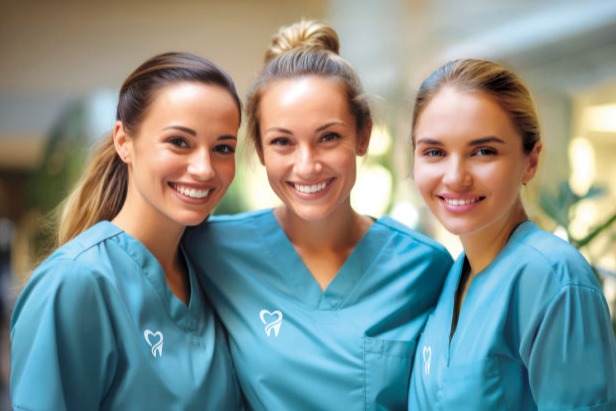 Teambild Zahnarztpraxis Dr. Lehnen Eningen u. A.